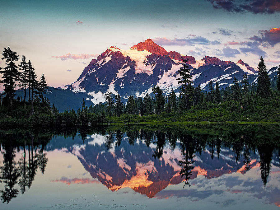 Mountain Photograph - Mt. Shuksan Washington Northern Cascades by Brendan Reals