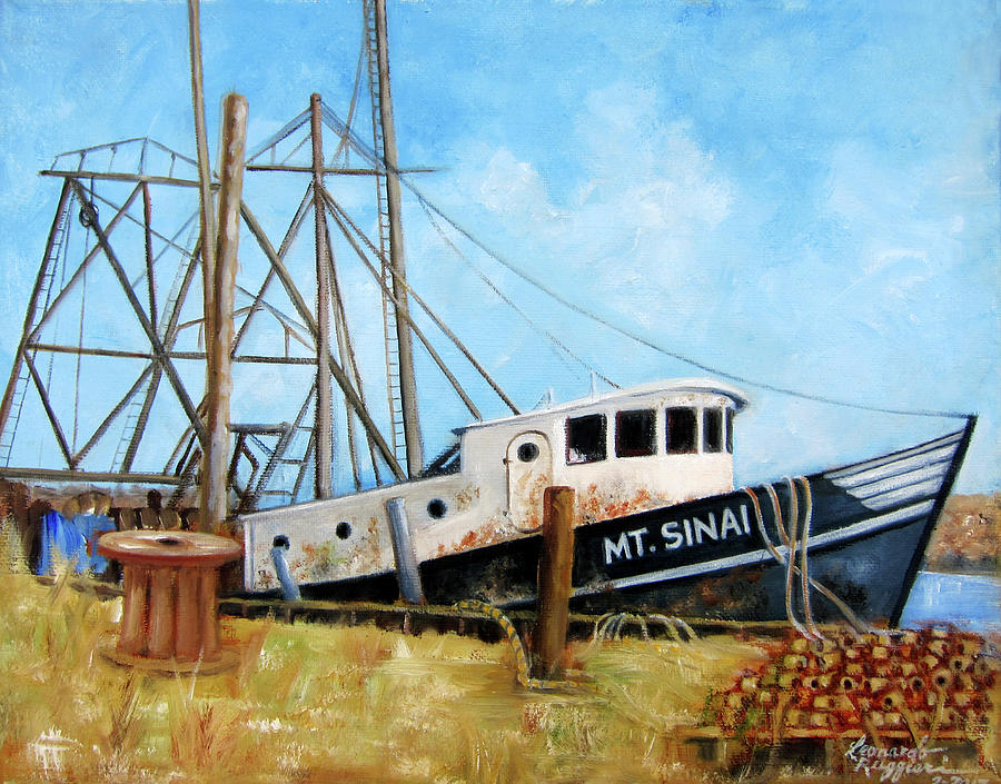 Mt. Sinai Fishing Boat Painting by Leonardo Ruggieri