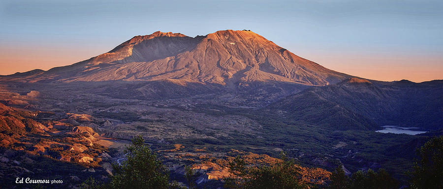 Sunset Photograph - Mt St Helens sunset by Edward Coumou