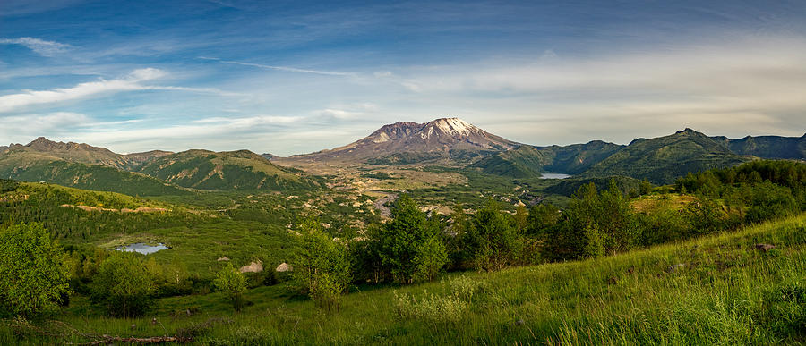 Sunset Photograph - Mt St Helens Valley Viewpoint by Ken Stanback