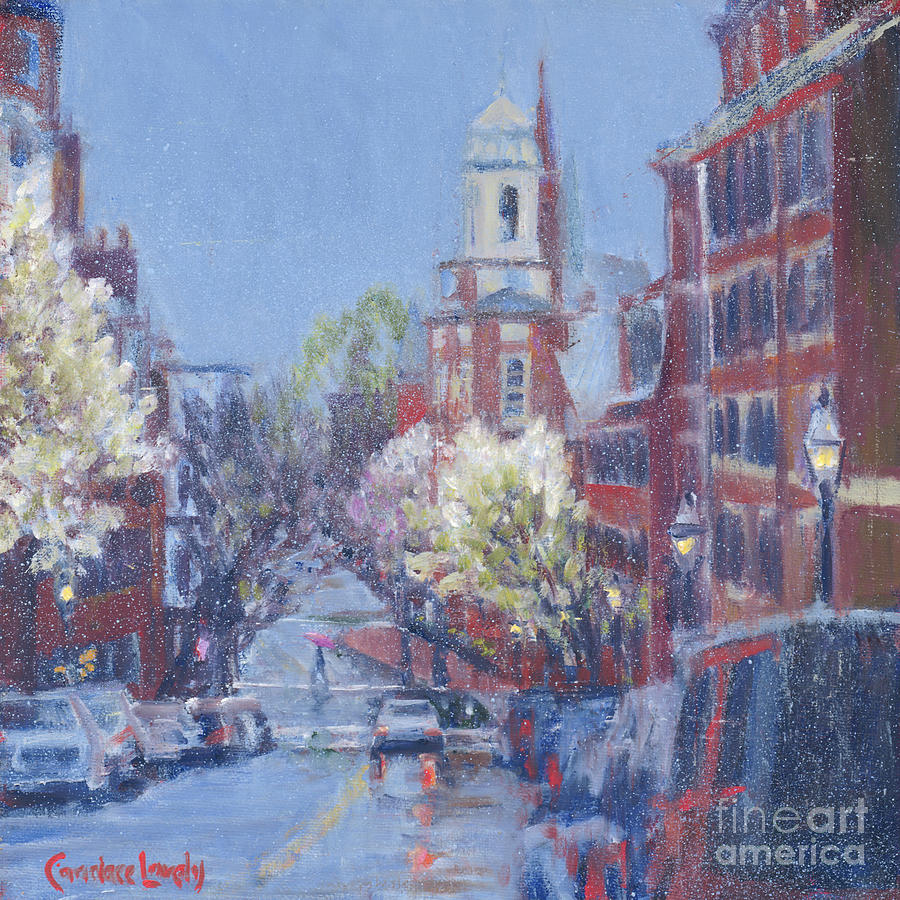 Boston Painting - Mt. Vernon Street Showers by Candace Lovely