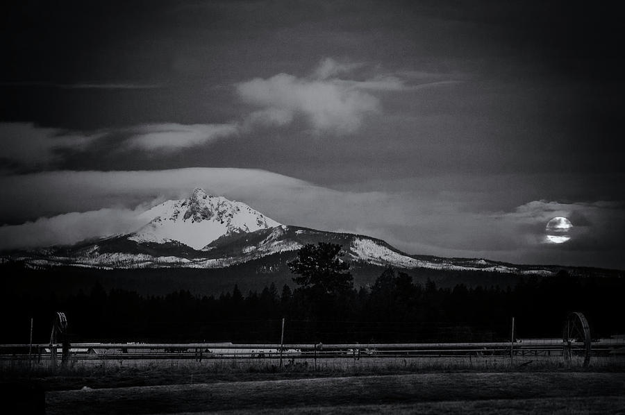 Mountain Photograph - Mt. Washington Moonset by Cat Connor