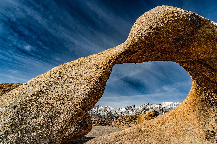 Mt Whitney Through Mobius Arch Photograph by Janis Knight