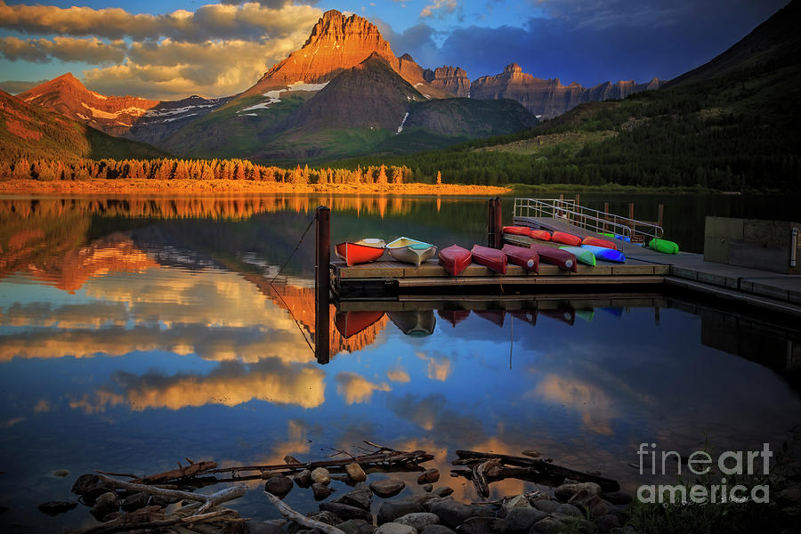 Mt. Wilbur and Swiftcurrent Lake Morning Photograph by Craig J ...