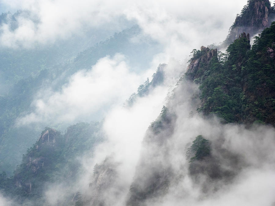 Mt.Huangshan - misty and magical. Photograph by Usha Peddamatham - Fine ...