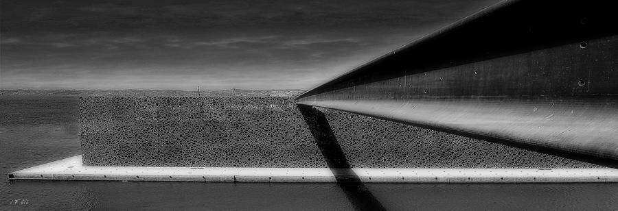Mucem, Black And White, Panoramic Photograph by Jean Francois Gil