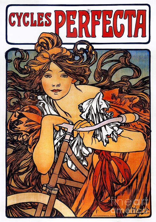 Mucha: Bicycle Ad, 1897 Photograph by Granger
