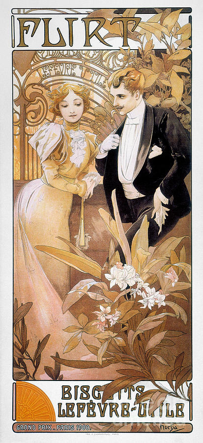 MUCHA: BISCUIT AD, c1895 Photograph by Granger