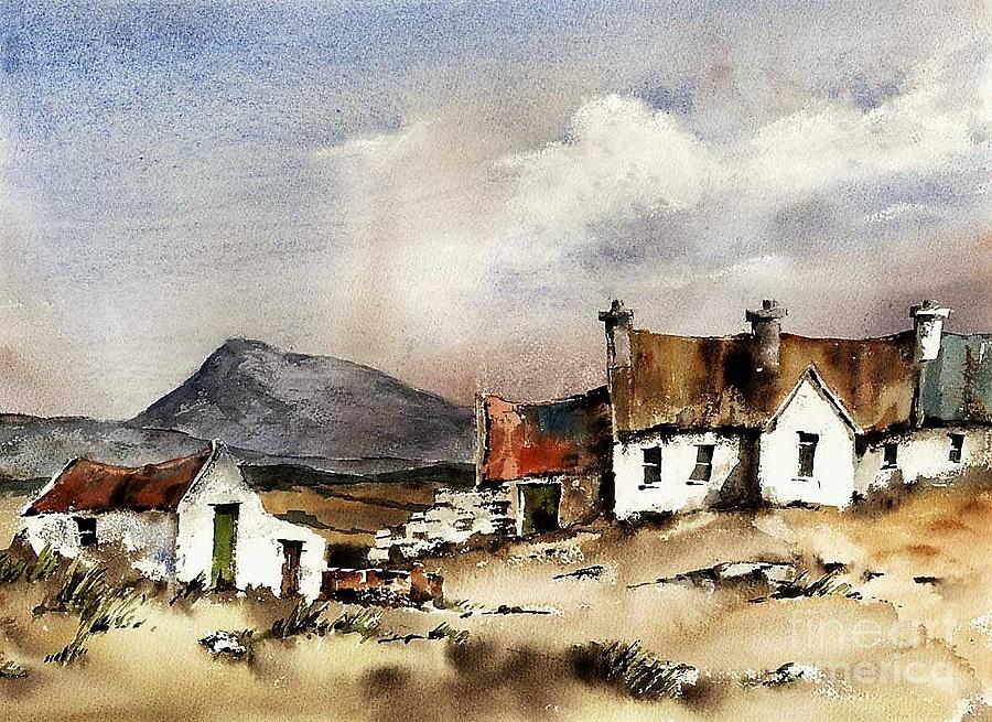 Muckish from Gortahork, Donegal Painting by Val Byrne