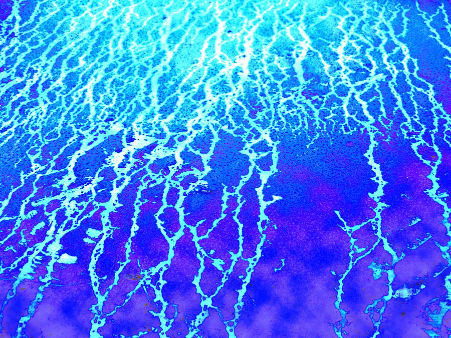 Mud Patterns In Blues Photograph by Linnea Tober