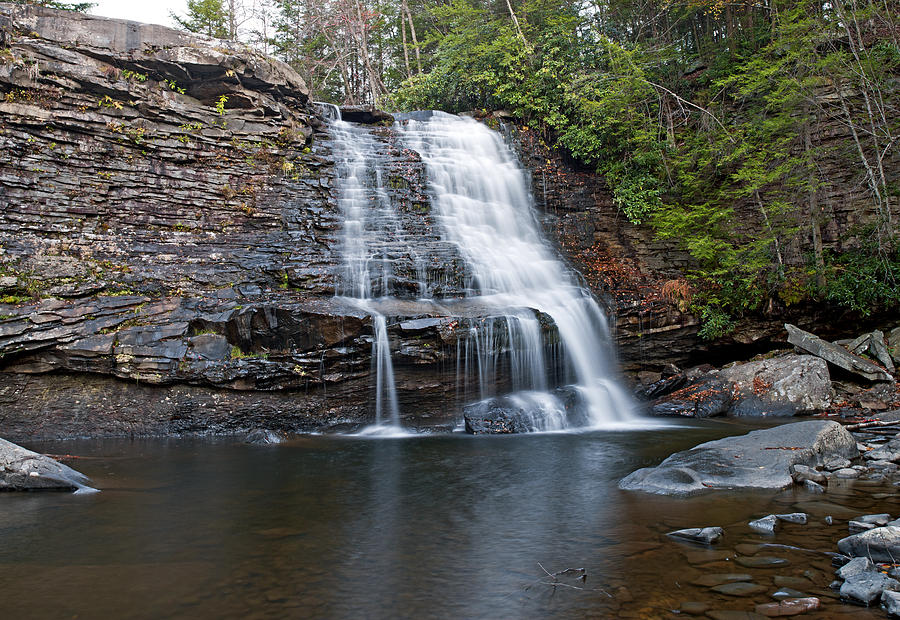 Muddy Creek Falls in Swallow Falls State Park Maryland Photograph by Brendan Reals