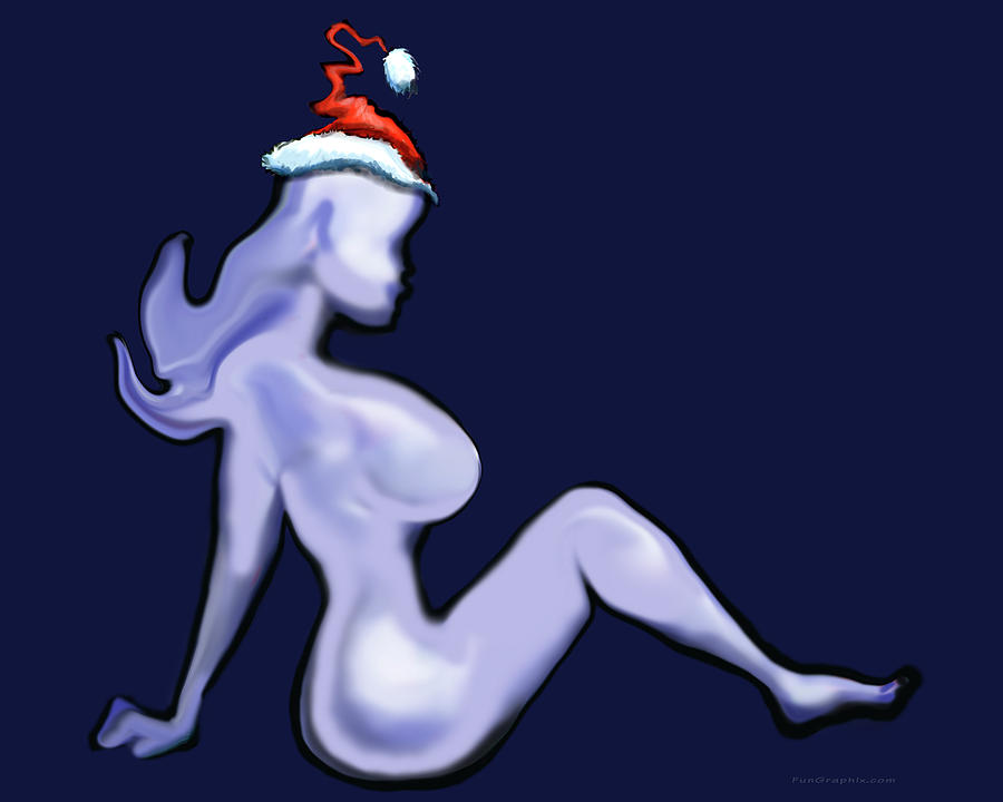 Mudflap Christmas Babe Digital Art by Kevin Middleton