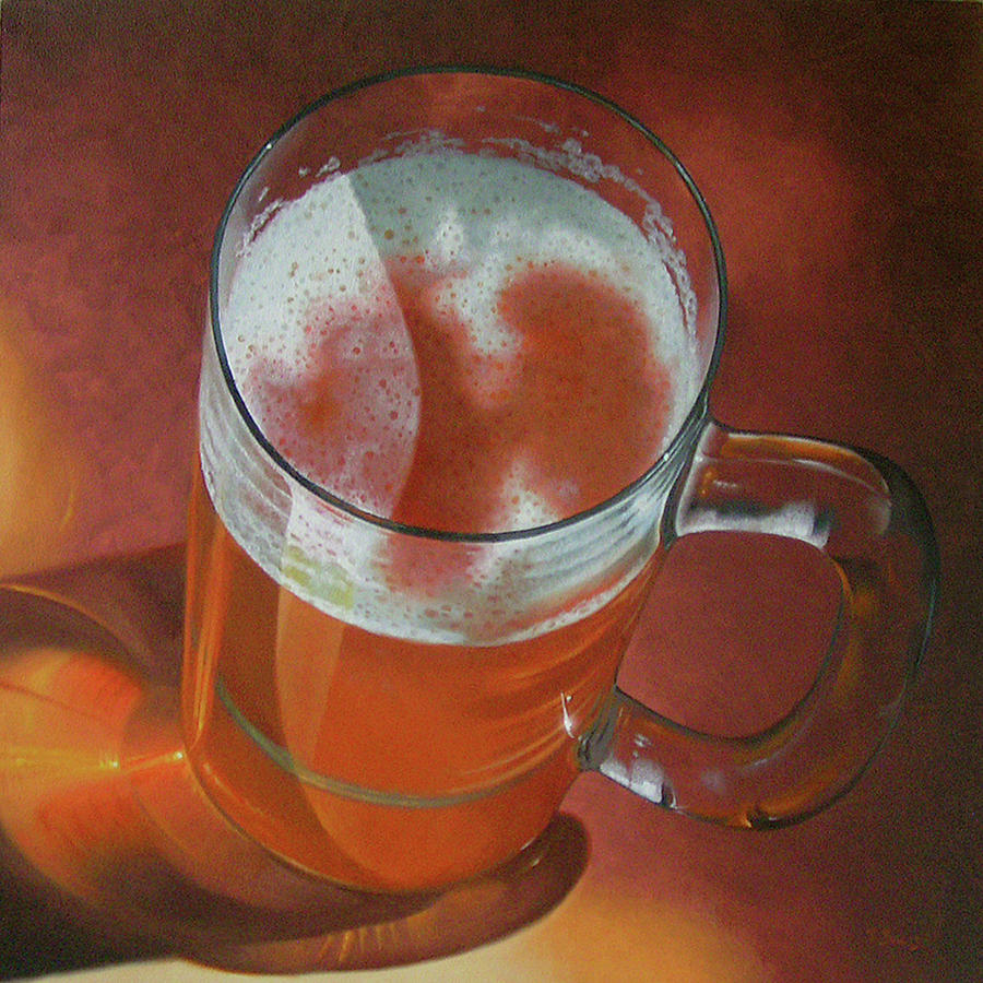 Mug of Beer Painting by Timothy Jones
