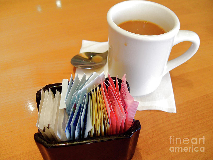 Mug of Coffee and Sweeteners Holder Photograph by William Kuta