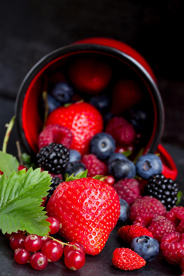 Mug With Fresh Berries Photograph