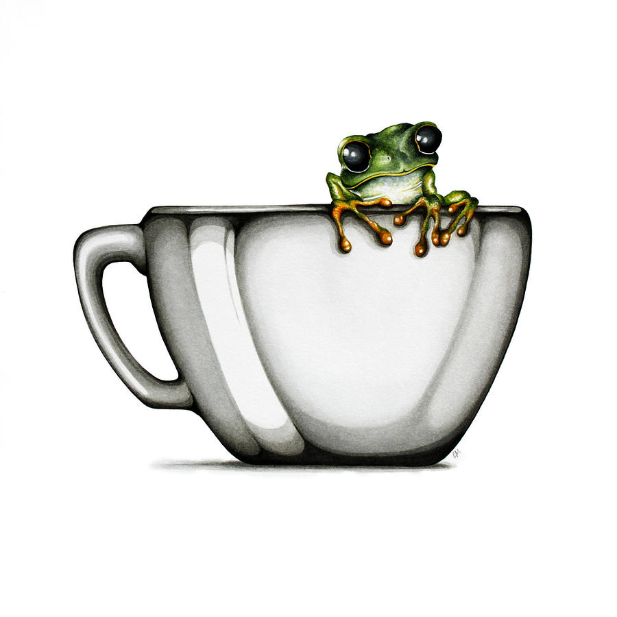 Frog Painting - Muggy by Christina Meeusen
