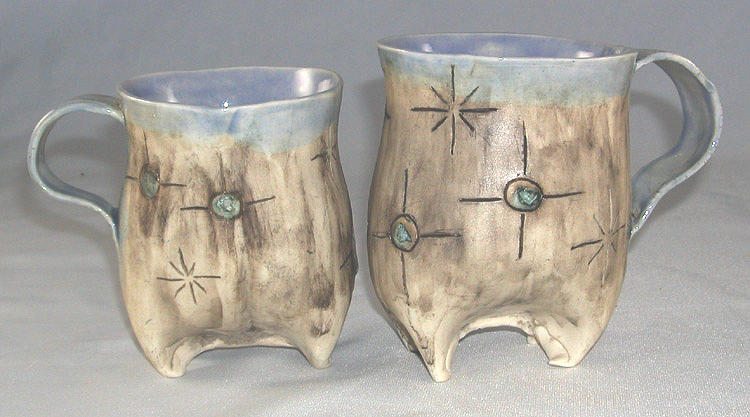 Porcelain Ceramic Art - Mugs by Janet Wyndham-Quin