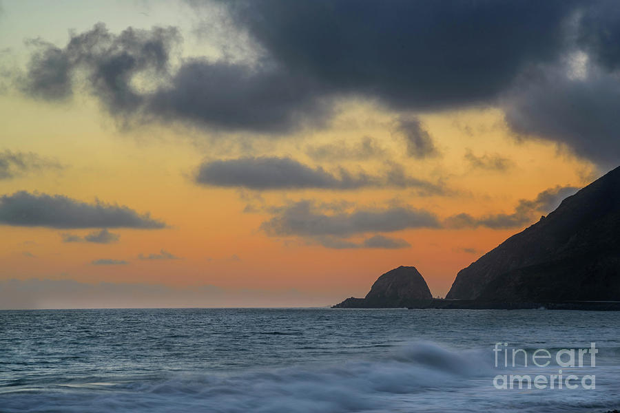 Mugu Rock at Sunset Photograph by Jeff Hubbard