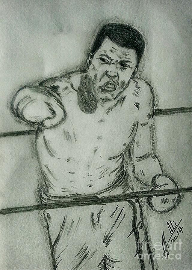 Muhammad Ali Drawing by Collin A Clarke Fine Art America