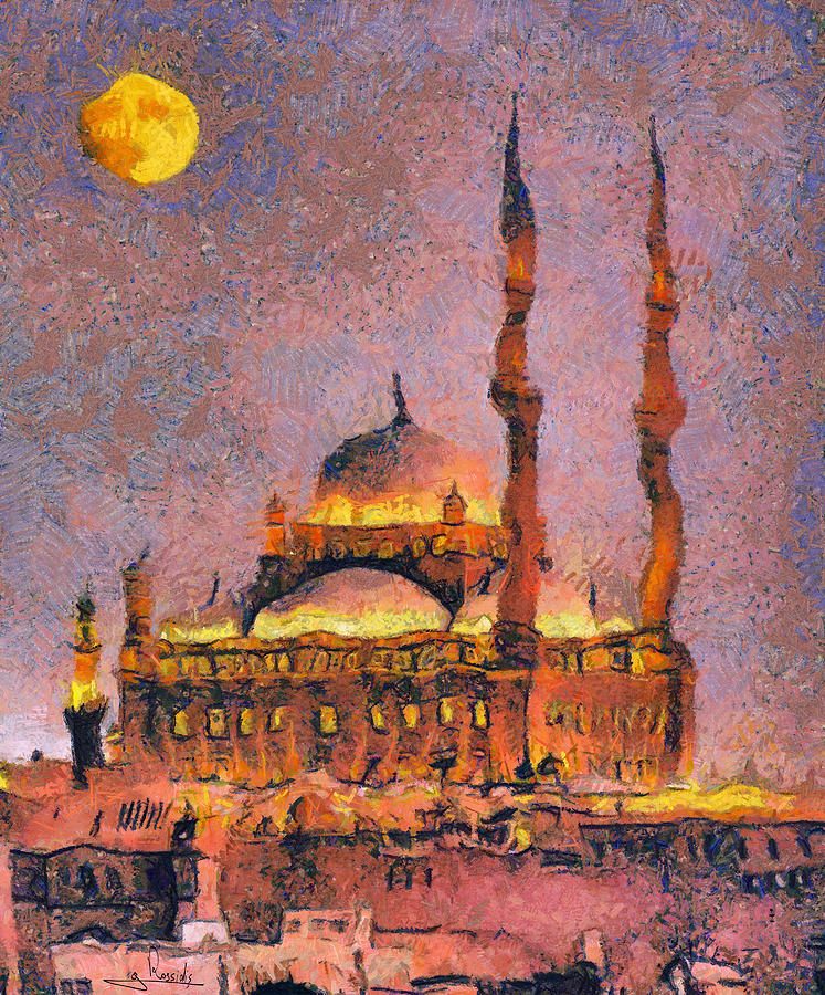 Muhammad Ali Mosque Painting by George Rossidis