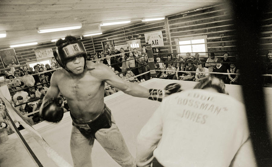Muhammad Ali Spars with Ernie Jones Photograph by Jan W Faul