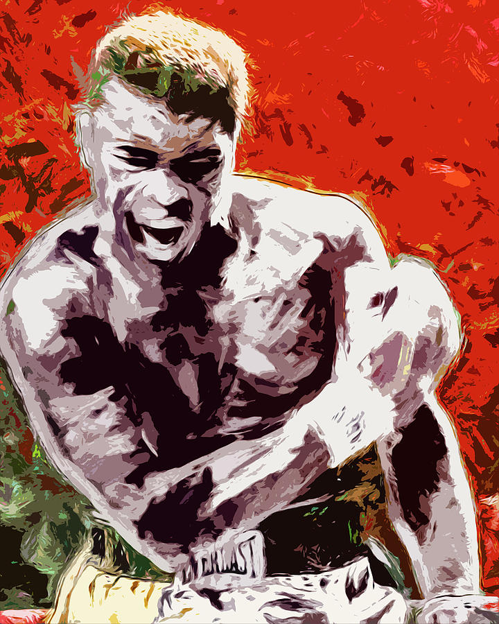 Muhammed Ali Boxing Champ Digital Paintng Photograph by David Haskett II