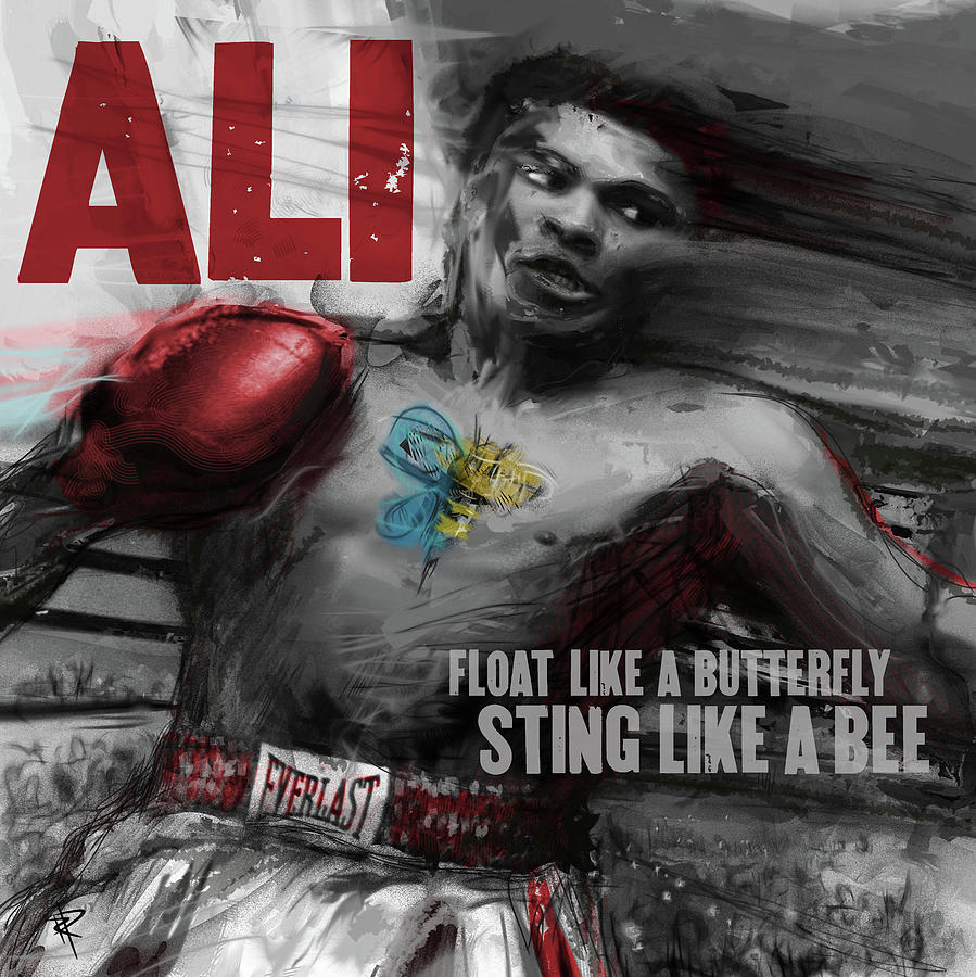 Muhammed Ali Mixed Media by Russell Pierce