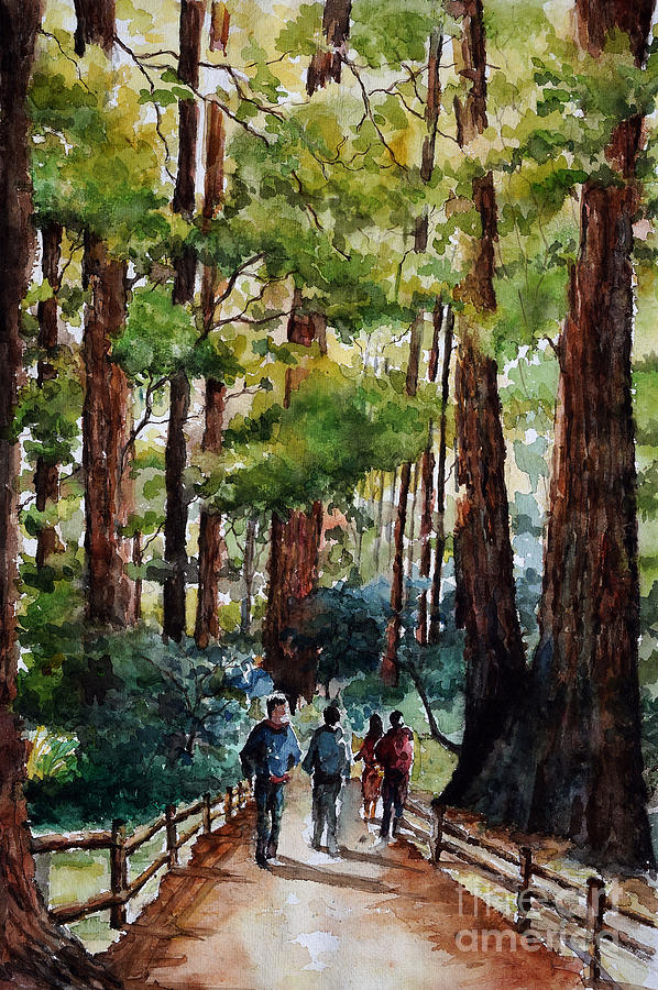 Muir woods Painting by Aparna Pottabathni