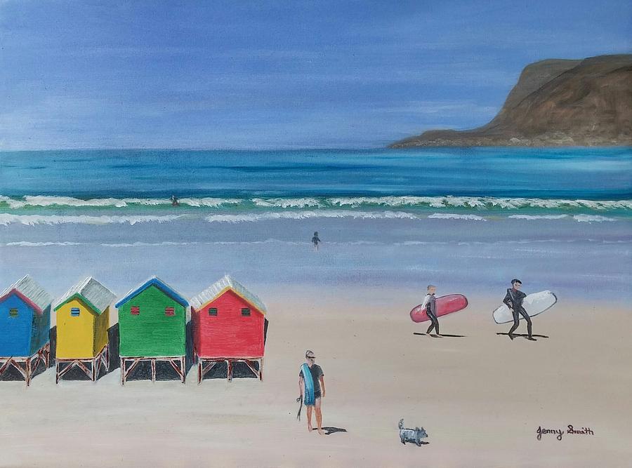 Beach Painting - Muizenberg Beach by Jenny Smith