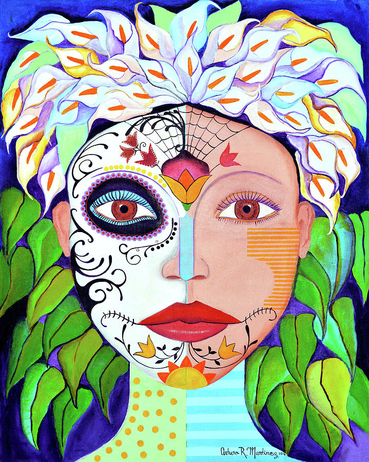 Mujer Con Flores Painting by Arturo Martinez