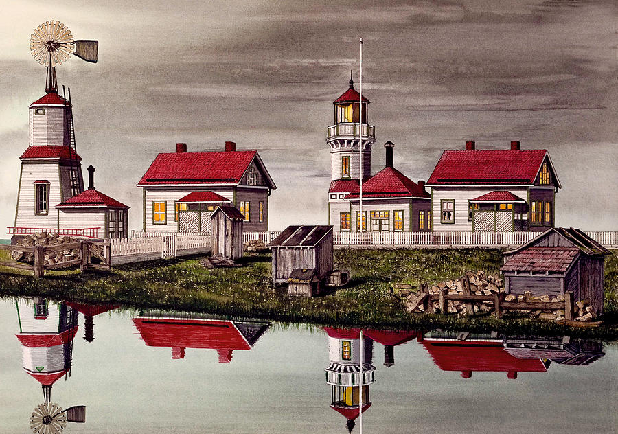 Lighthouse Painting - Mukilteo Lighthouse by James Lyman