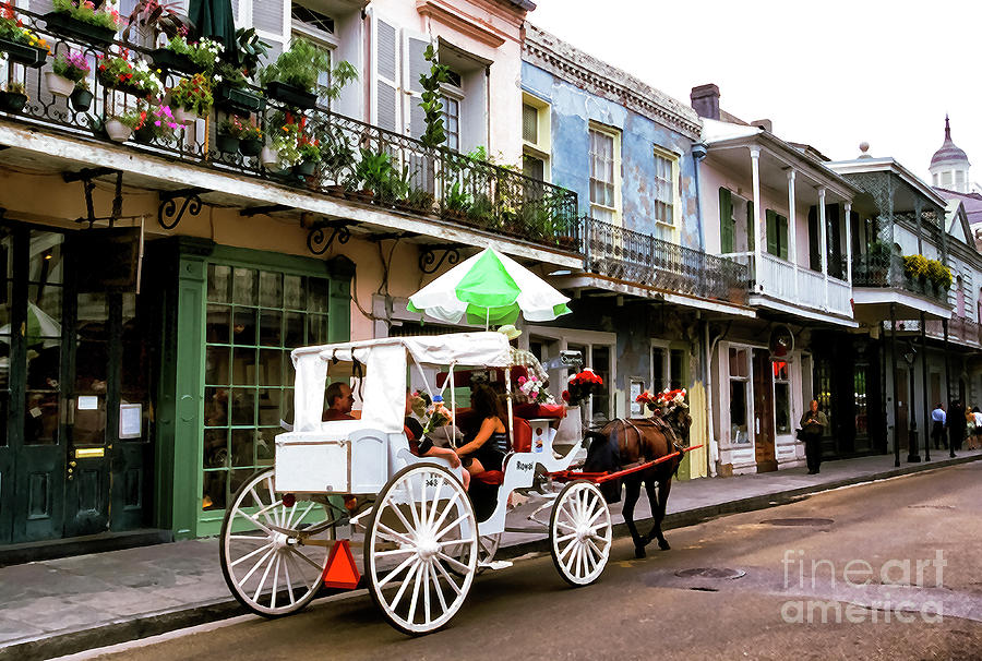 Mule and Buggy French Quarter Photograph by Thomas R Fletcher