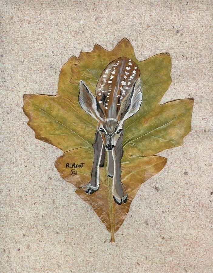 Mule dear Fawn Painting by Ralph Root