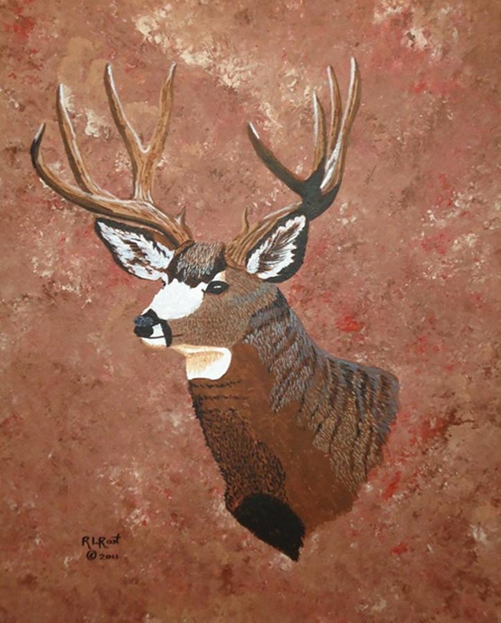 Mule Deer Buck Painting by Ralph Root