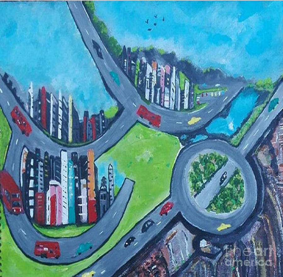 Mullholland Drive Painting by Denise Morgan
