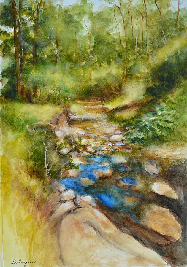 Mullum Mullum Creek Rocks Painting by Dai Wynn