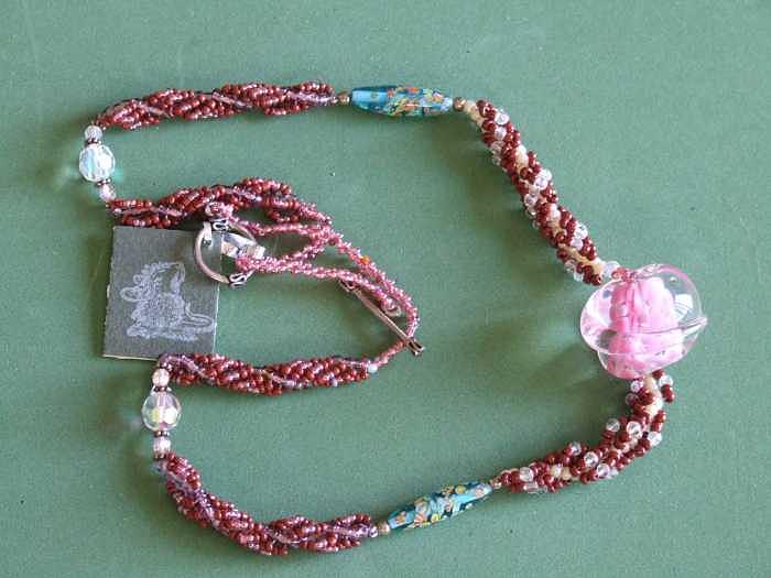 Woven Jewelry - mult weaves with swarovskicrystals and Italian and art glass by Susan Anderson Woven Jewelry - mult weaves with swarovskicrystals and Italian and art glass by Susan Anderson