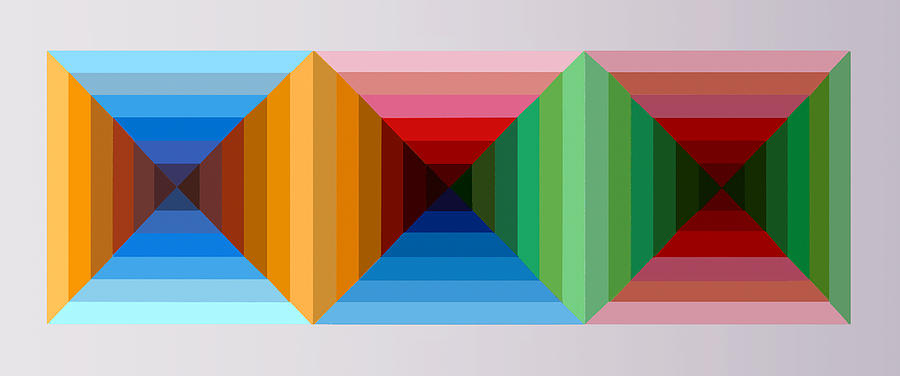 Multi-Color Graphic Horizontal Maze 3 Painting by Beverly Trivane