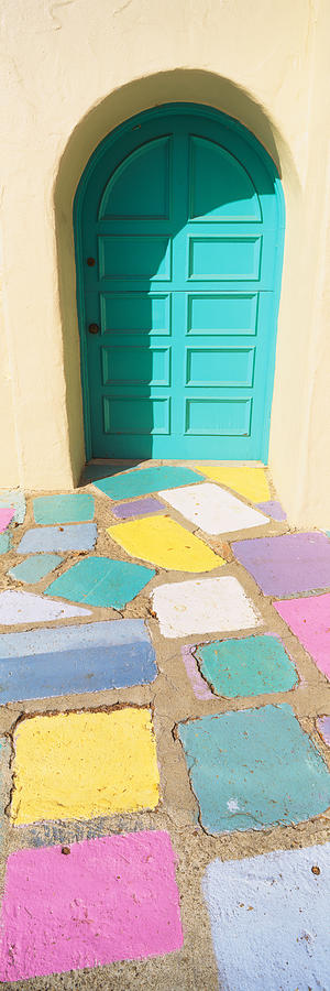 San Diego Photograph - Multi-colored Tiles In Front Of A Door by Panoramic Images