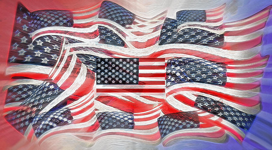 Multi - Flag Abstract Photograph by Steve Ohlsen - Fine Art America