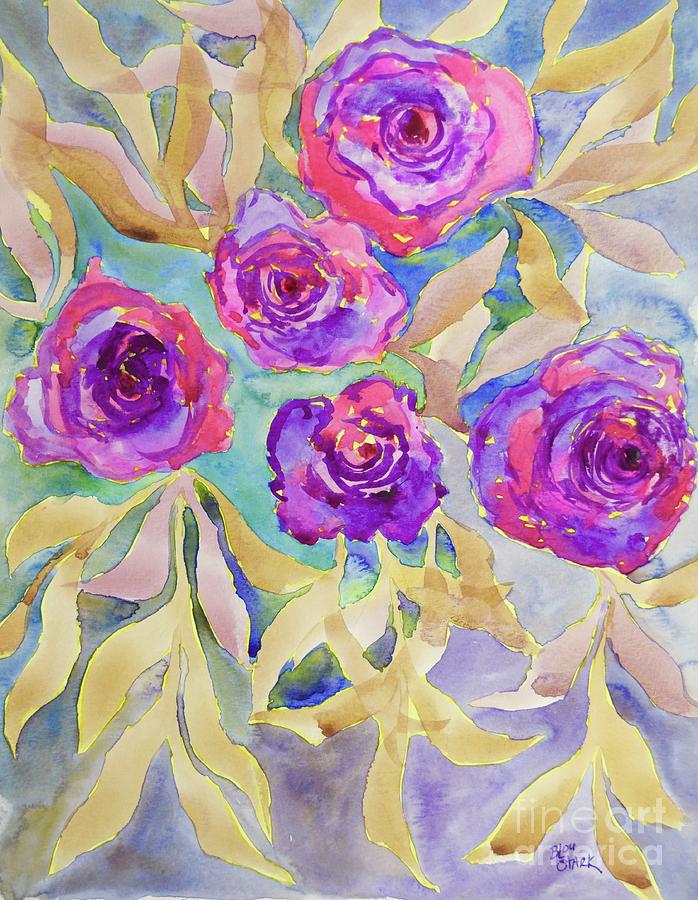 Multi Hued Roses Painting by Barrie Stark