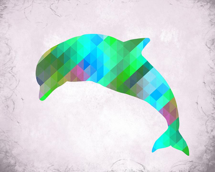 Multicolor Dolphin 2 Digital Art by Lucie Dumas