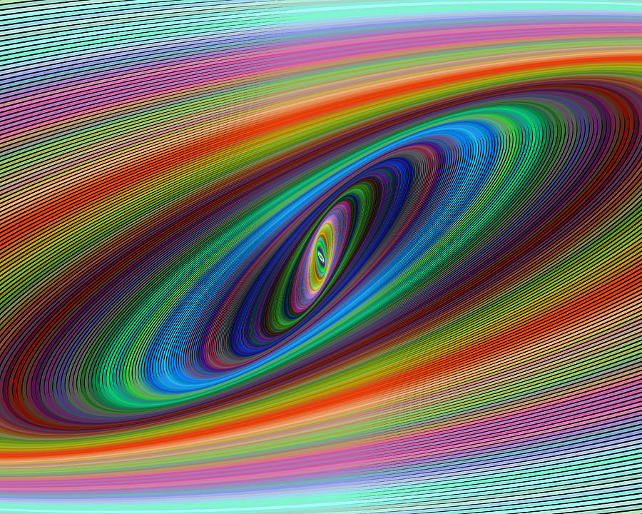 Abstract Digital Art - Multicolor galaxy by David Zydd