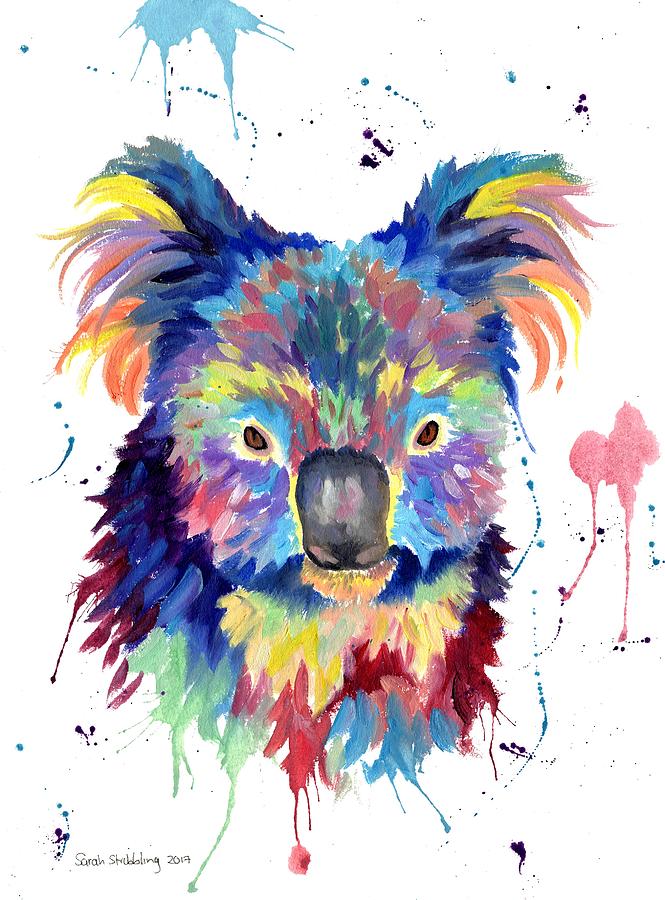 Koala Painting - Multicolor Koala by Sarah Stribbling