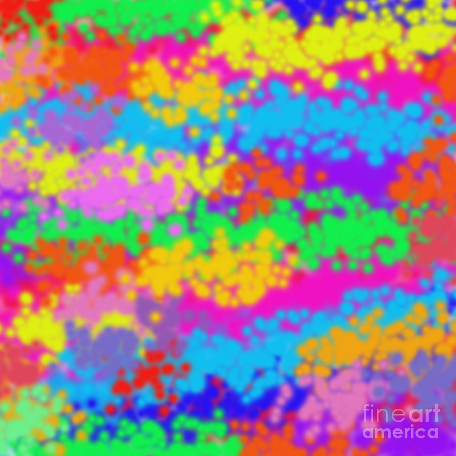 Multicolor Stipple Digital Art by Susan Stevenson
