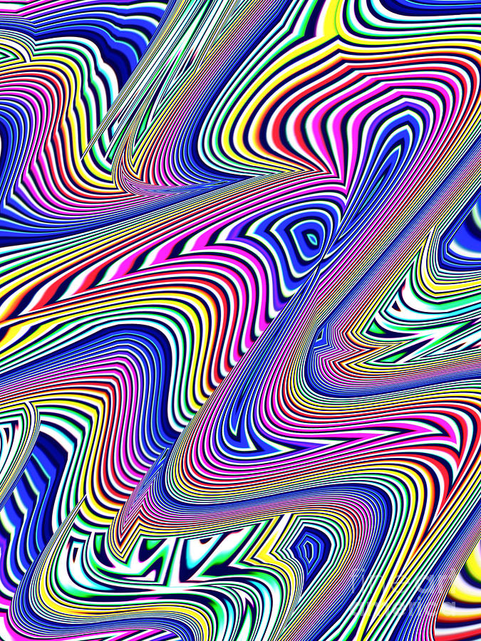Multicolor Swirls Digital Art