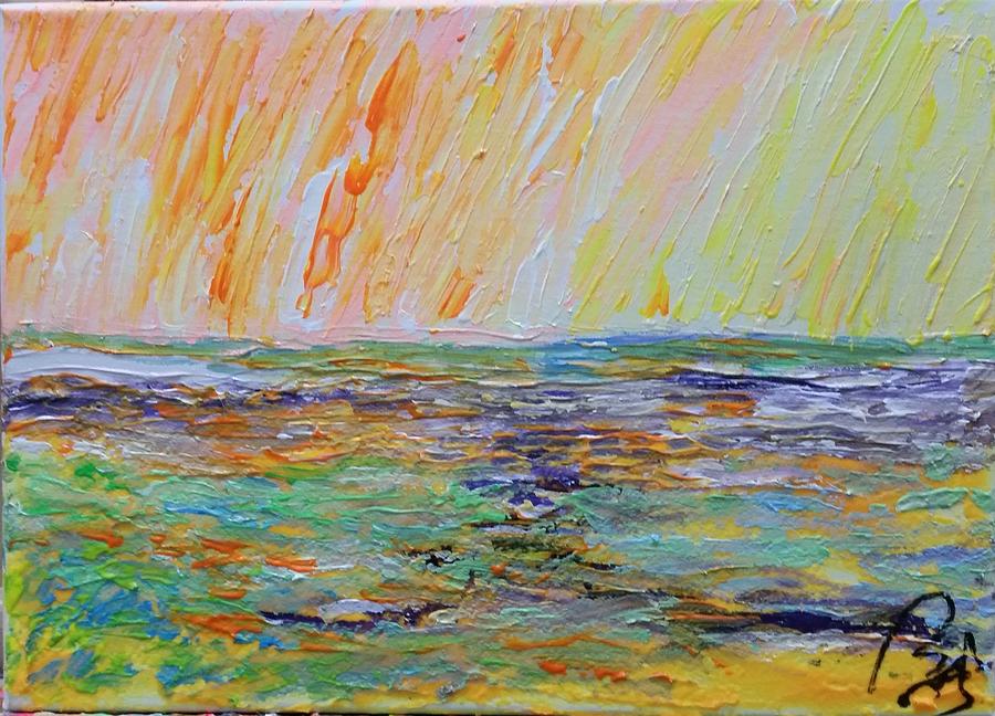 Palette Painting - Multicolored Landscape IV by Bachmors Artist