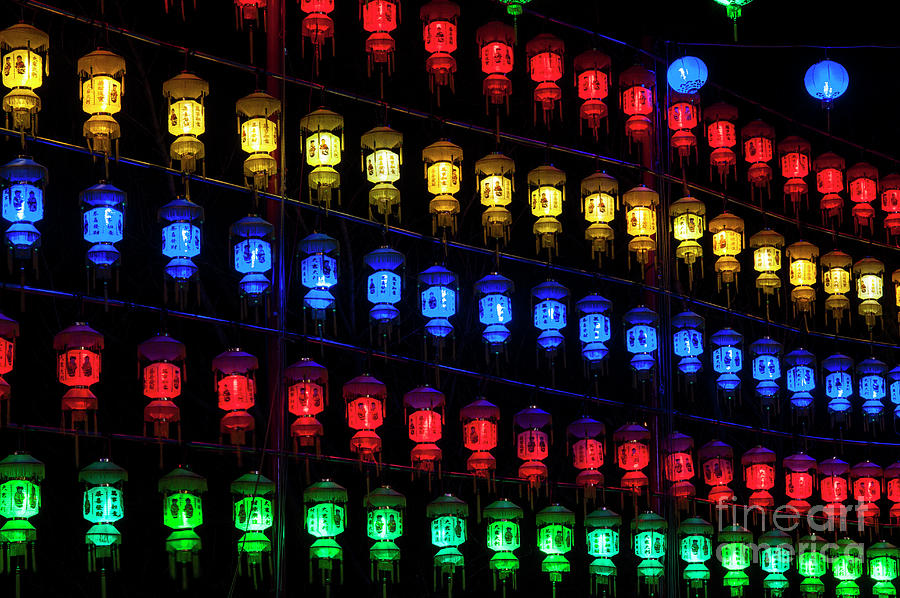 Multicolored Lanterns  Photograph by Jim Corwin