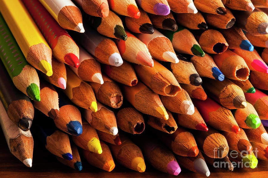 Abstract Photograph - Multicolored Pencils by Jim Corwin