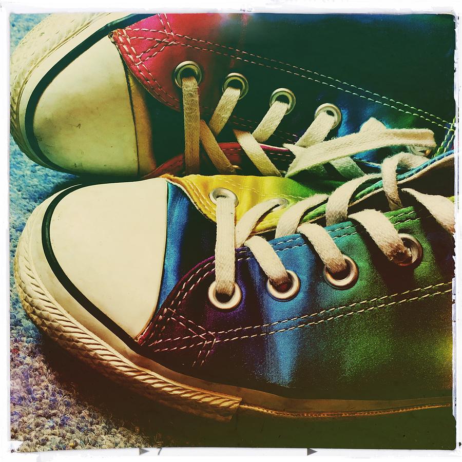 Sneakers Photograph - Multicolored Sneakers 9 by Mo Barton